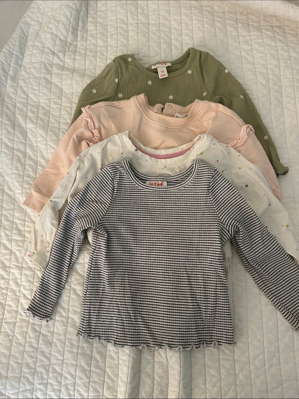 Four cat & jack shirts 12m